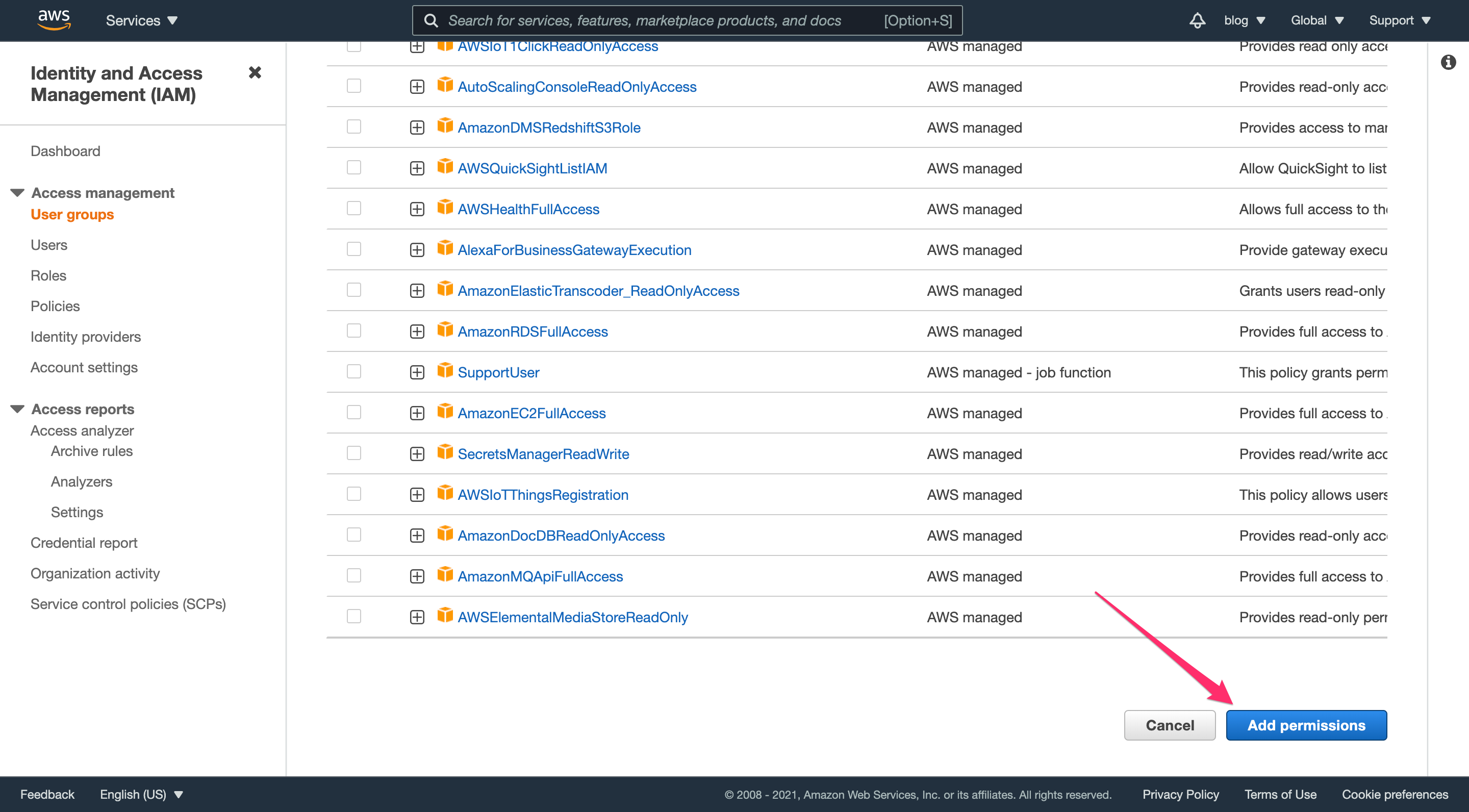 AWS IAM Remove Permission from Group