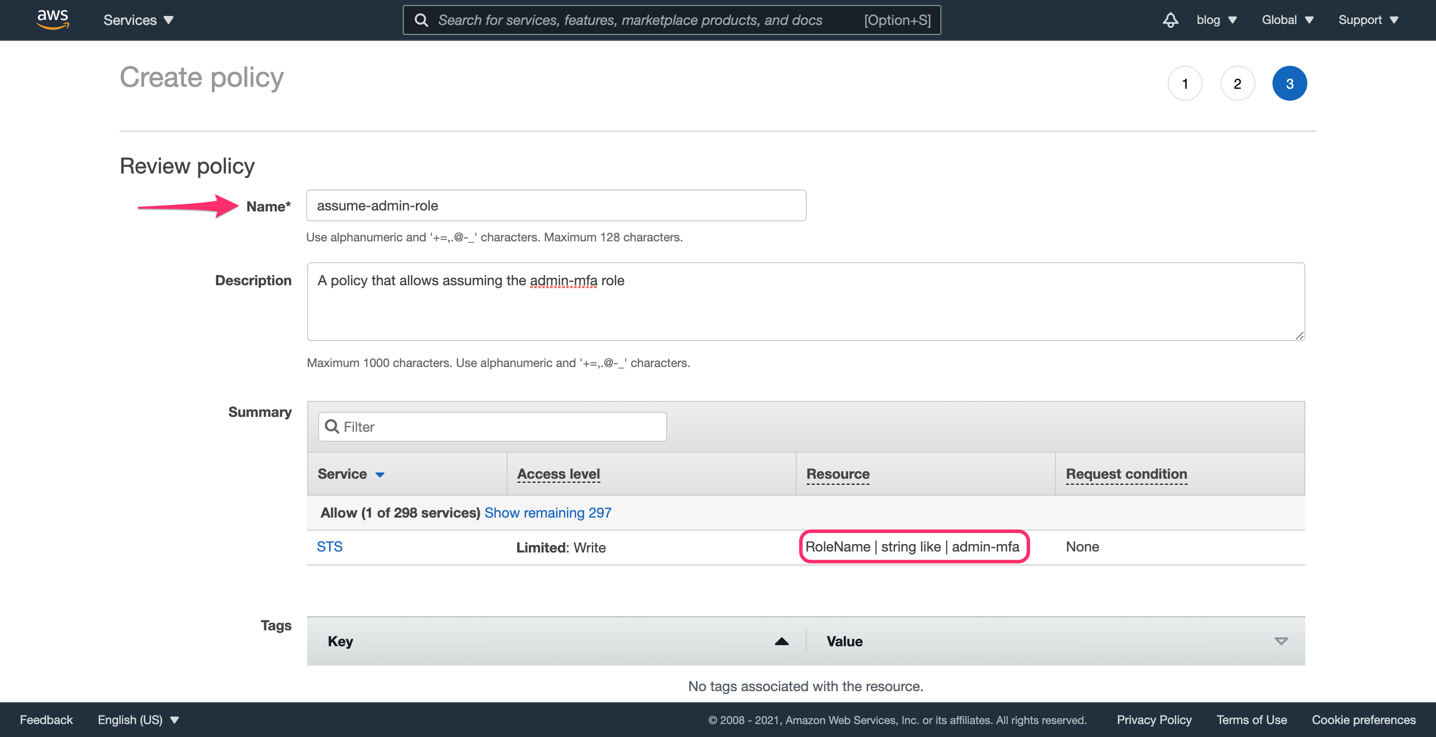 AWS IAM Assume Role Policy